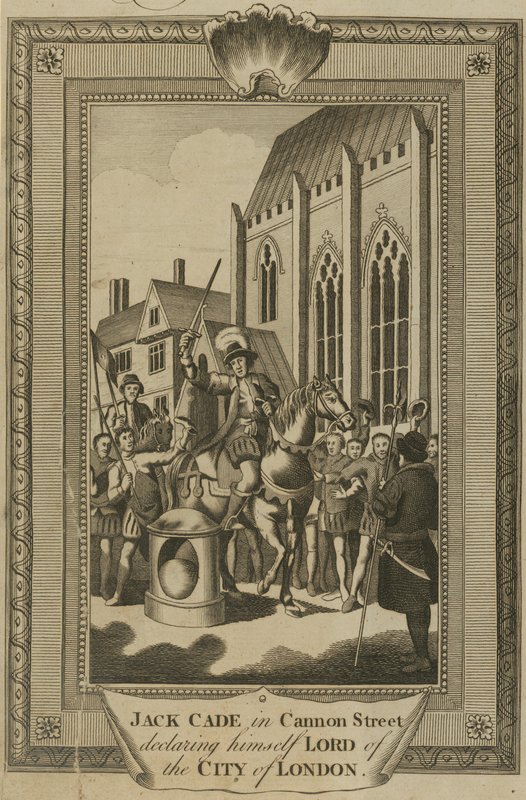 Jack Cade em Cannon Street declarando-se senhor da cidade de Londres de English School