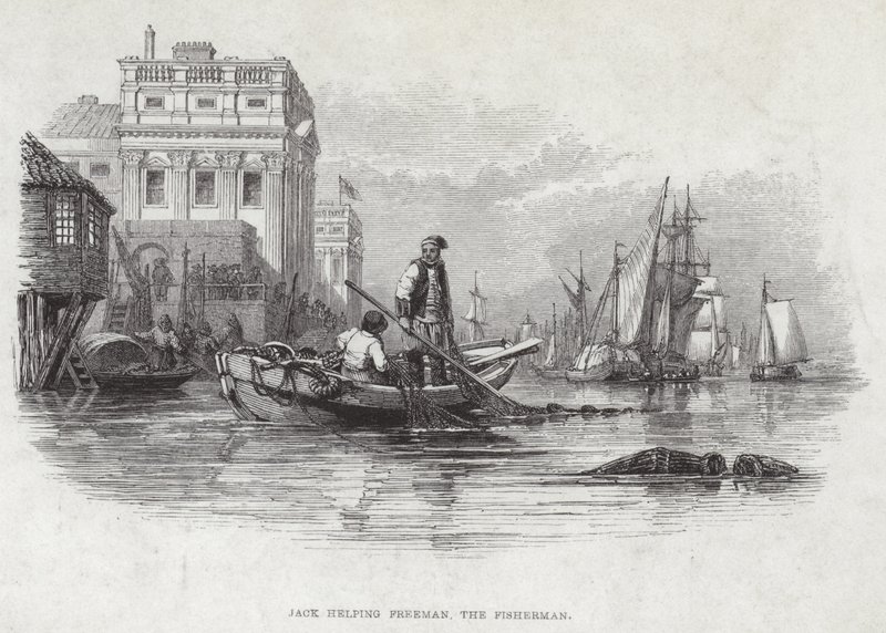 Jack ajudando Freeman, o pescador de English School