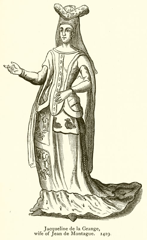 Jacqueline de la Grange, esposa de Jean de Montague. 1419 de English School