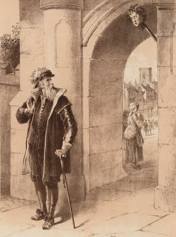 James Bird, "O seu Pai, um dia, passando e vendo o rosto do seu Filho" (litografia) de English School