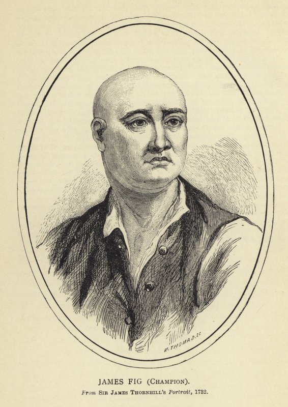 James Fig, campeão, de Sir James Thornhills Portrait, 1732 de English School