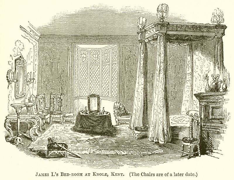 James é quarto de cama em Knole, Kent de English School