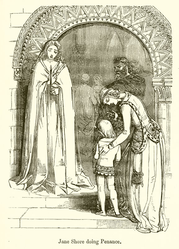 Jane Shore fazendo Penitência de English School