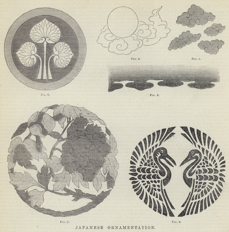 Ornamentação japonesa (gravura) de English School