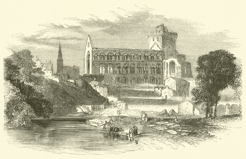 Abadia de Jedburgh (gravura) de English School