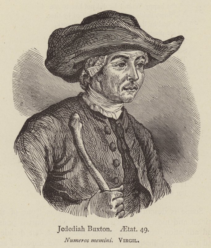 Jedediah Buxton, aetat 49 (gravura) de English School