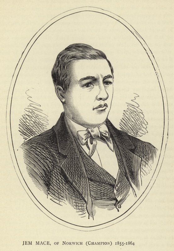Jem Mace, de Norwich, campeão, 1855-1864 de English School