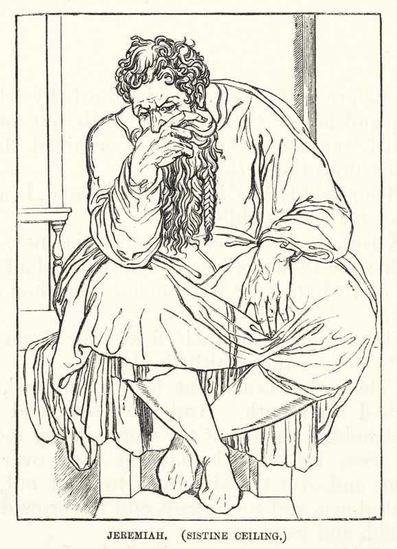 Jeremiah, Sistine Ceiling (gravura) de English School