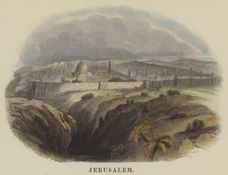 Jerusalém (gravura colorida) de English School