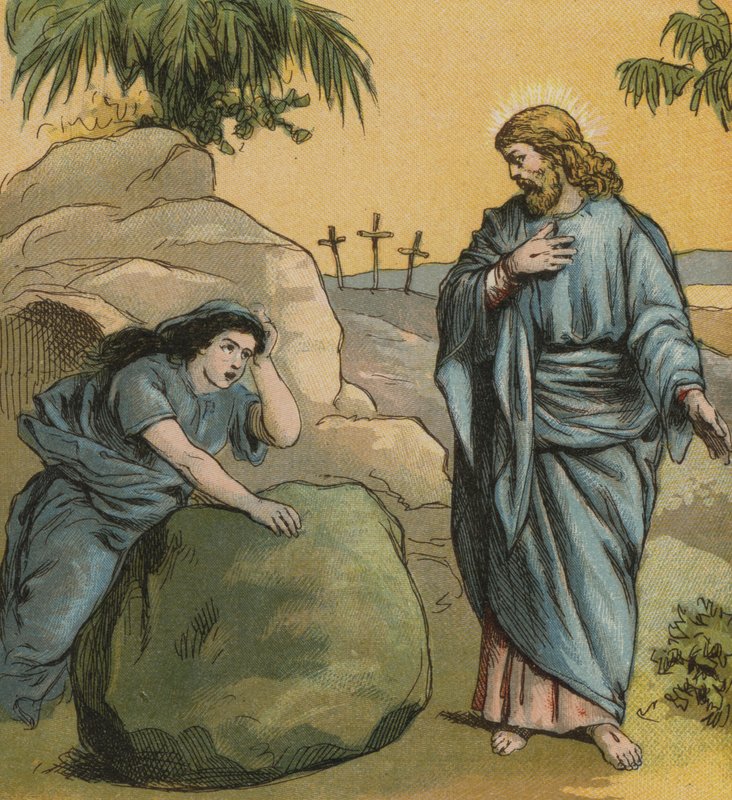 Jesus Cristo, ressuscitado dos mortos (cor litho) de English School