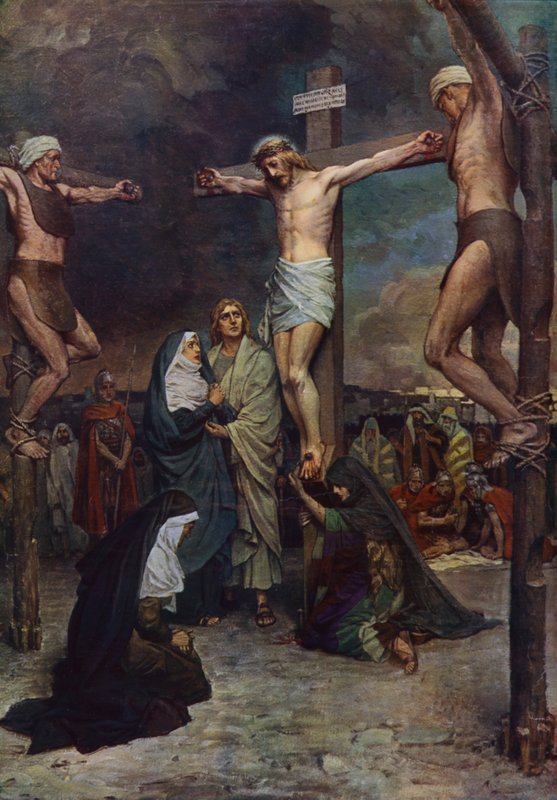 Jesus na Cruz (cor litho) de English School