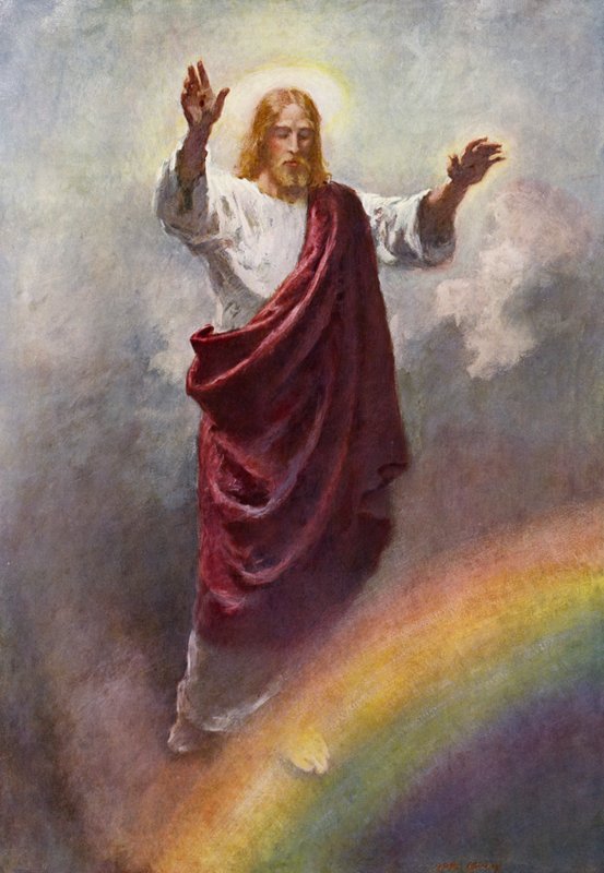 Jesus, o Salvador e Rei do Mundo (cor litho) de English School