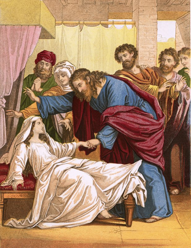 Jesus levantando a filha da governante de English School