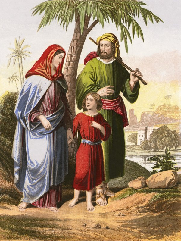 Jesus retornando com seus pais para Nazaré de English School