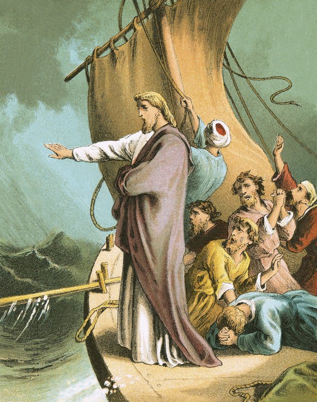 Jesus acalmando a tempestade de English School