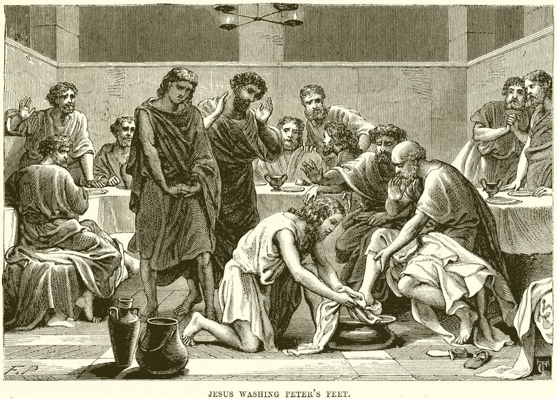 Jesus lavando os pés de Peters de English School