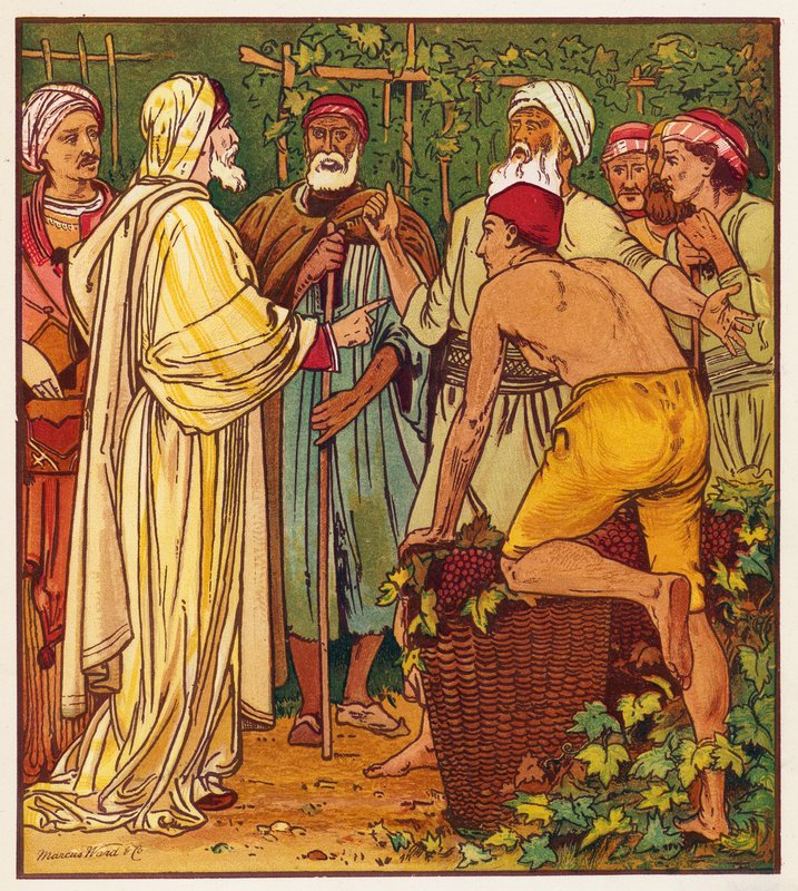 As Parábolas de Jesus: A Vinha (cor litho) de English School