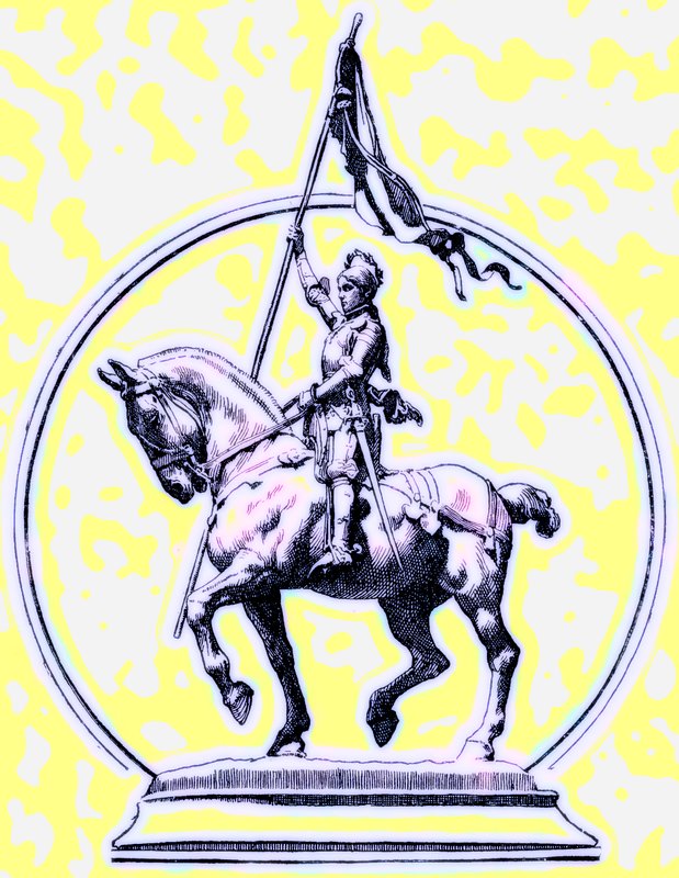 Joana d&39;Arc, ilustração para a História da Inglaterra por HO Arnold-Forster, publicada em 1897 (imagem digitalmente melhorada) de English School