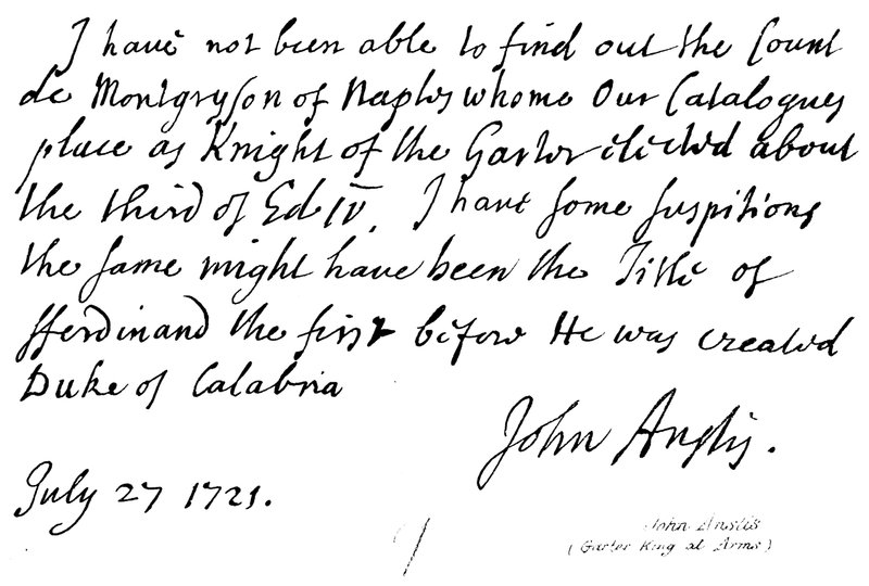 John Anstis (rei da liga às armas) de English School