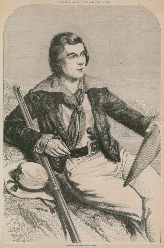 John Banvard, o viajante americano (gravura) de English School