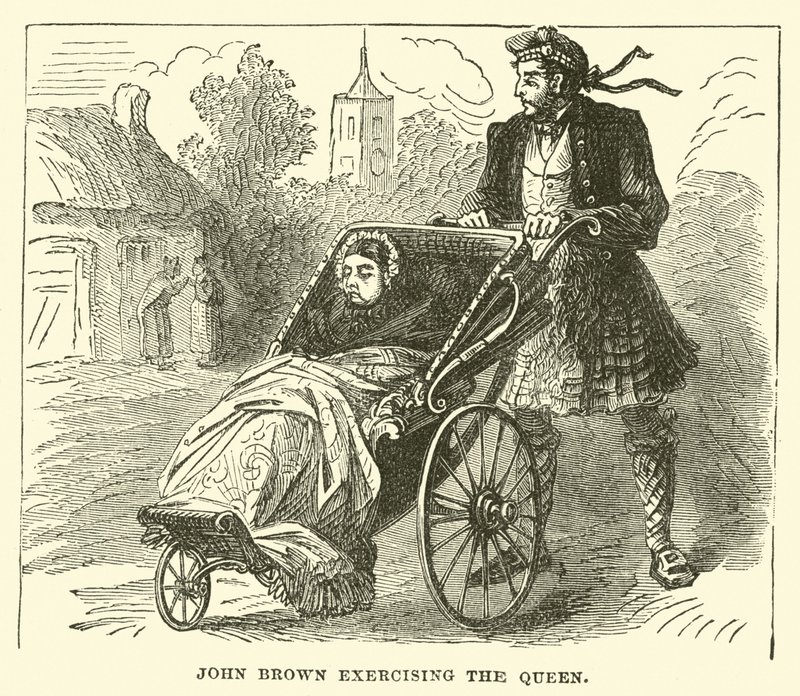 John Brown exercitando a rainha de English School