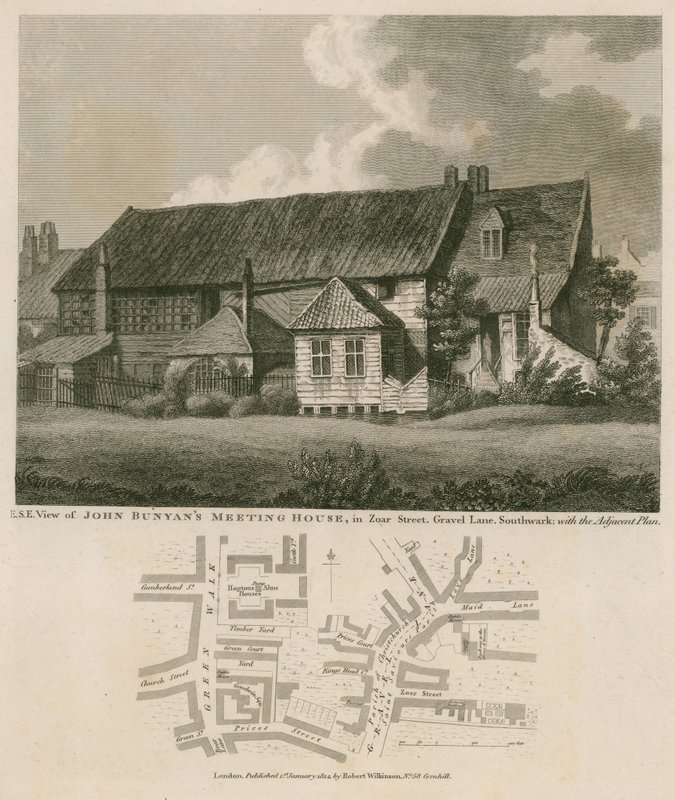 John Bunyans casa de reunião, Zoar Street, Gravel Lane, Southwark de English School