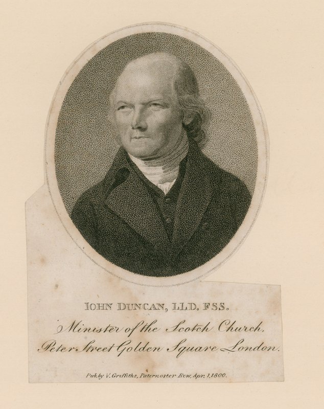 John Duncan, Ministro da Igreja Escocesa, Peter Street, Golden Square, Londres de English School