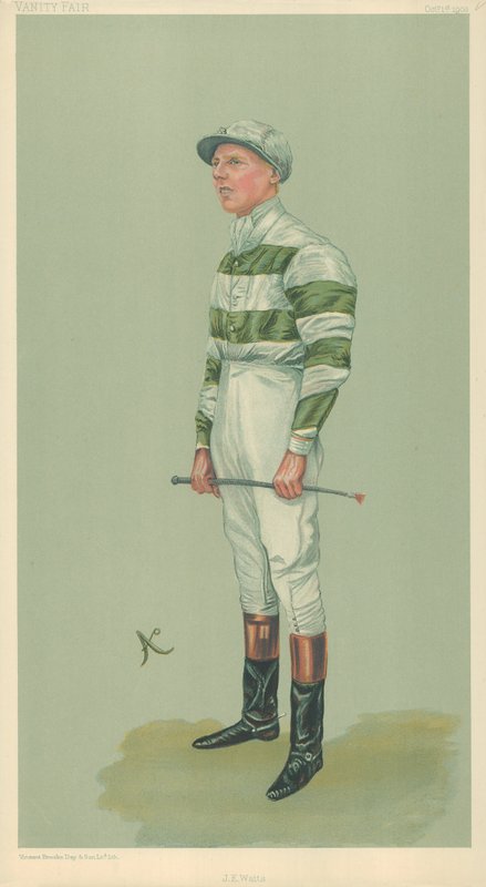 John E Watts, 1 de outubro de 1903, desenho animado da Vanity Fair de English School