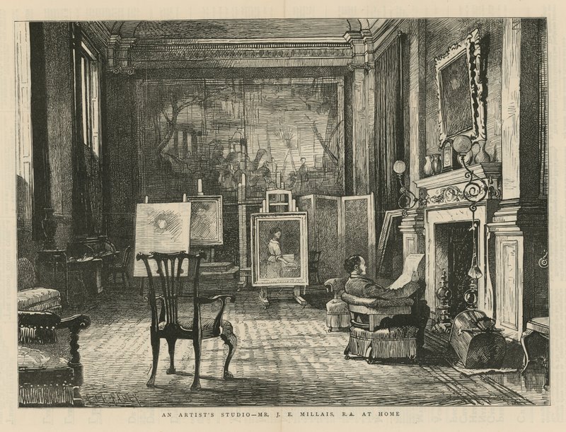 John Everett Millais em casa de English School