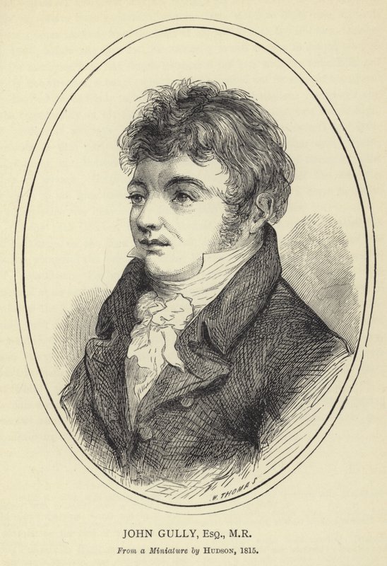John Gully, Esquire, MR, de uma miniatura de Hudson, 1815 de English School