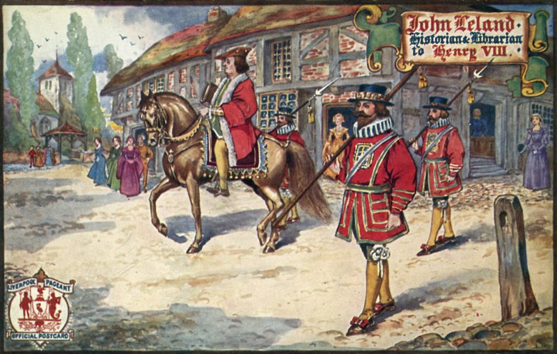 John Leland (cor litho) de English School