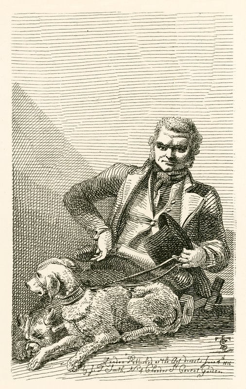 John MacNally, do condado de Tyrone, com seus dois cachorros Boxer e Rover de English School