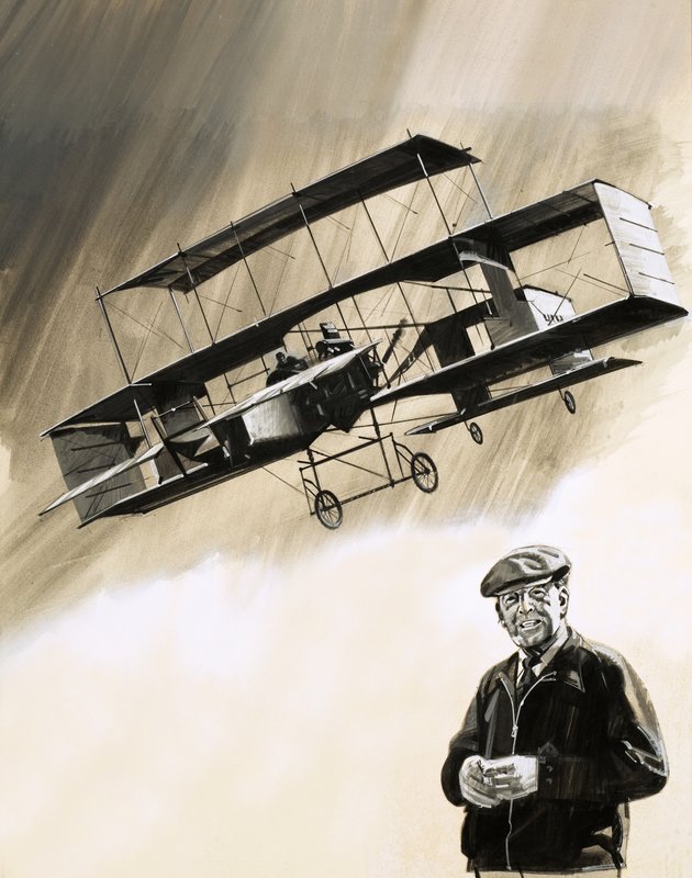 John Moore-Brabazon, o primeiro inglês a voar na Inglaterra de English School