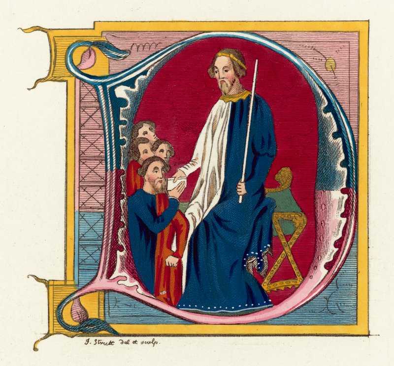 John Of Gaunt, Duque Of Lancaster (gravura a cores) de English School