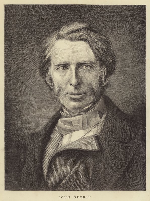 John Ruskin (gravura) de English School