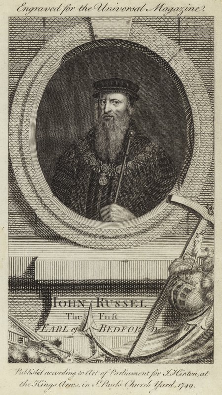 John Russel, o primeiro conde de Bedford de English School