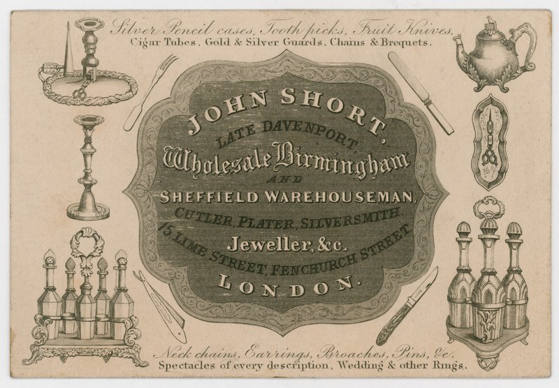 John Short, cartão comercial de English School