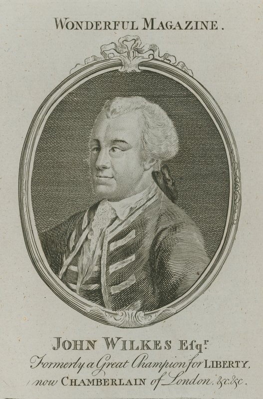 John Wilkes, ex-grande defensor da liberdade, agora Chamberlain de Londres de English School