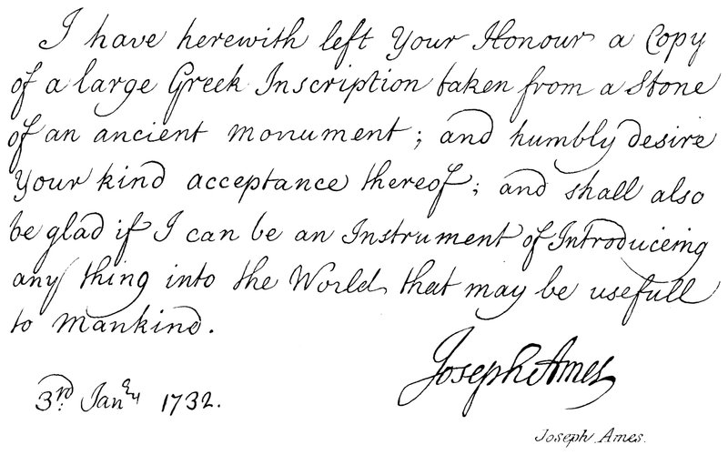 Joseph Ames de English School