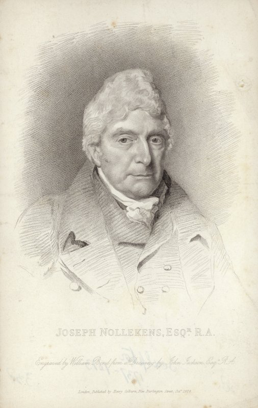Joseph Nollekens, escultor inglês. Gravura por William Bond de English School
