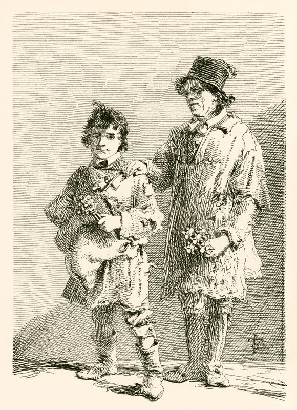 Joseph Thake e seu filho, que fizeram quebra-cabeças chocalho de English School
