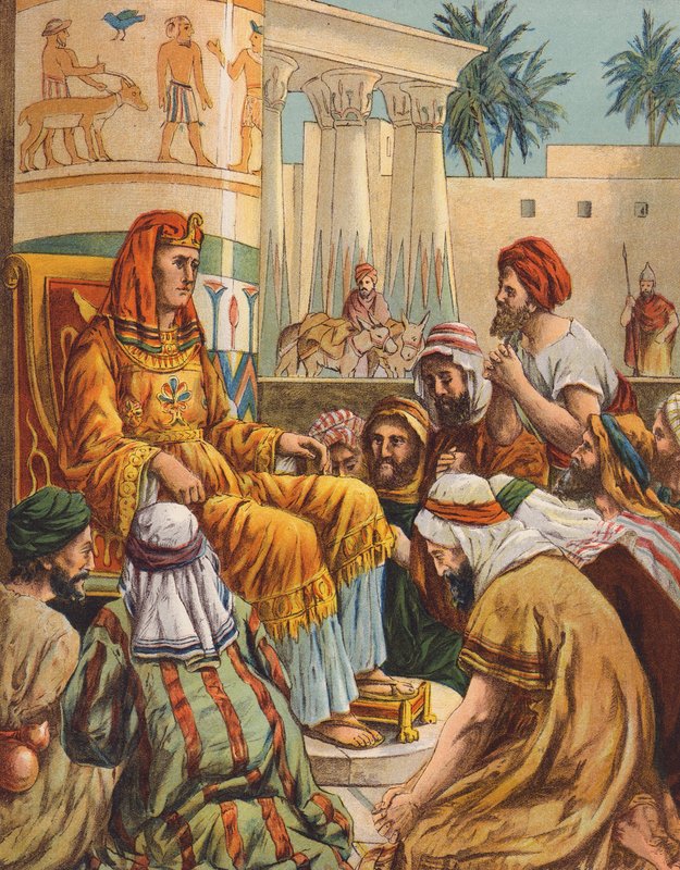 José, governante do Egipto (litografia a cores) de English School