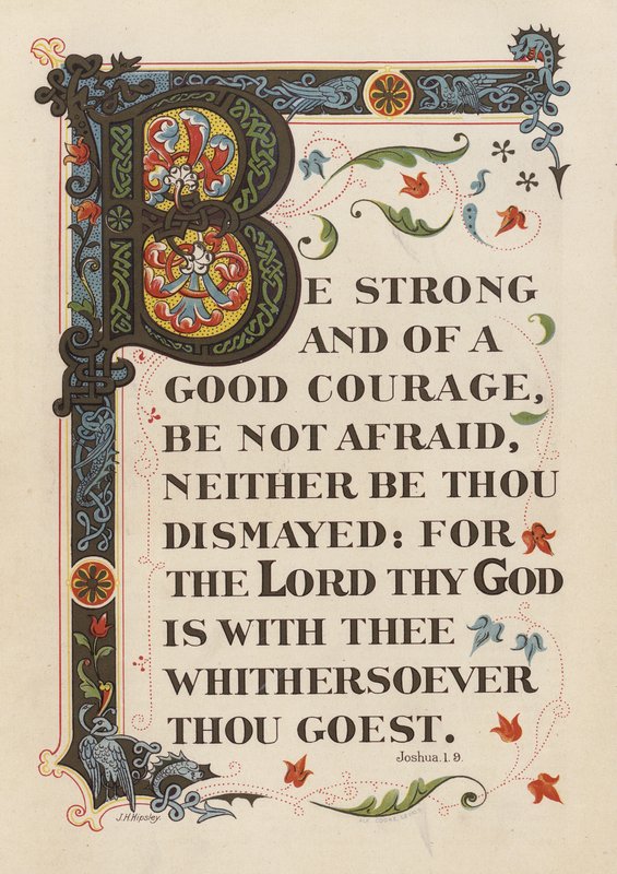 Josué 1:9 (cromolitho) de English School