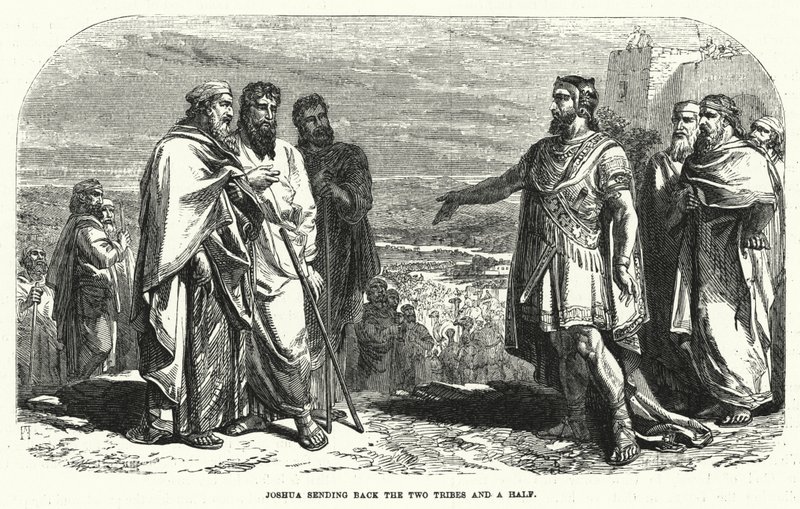 Josué devolvendo as Duas Tribos e Meia (gravura) de English School