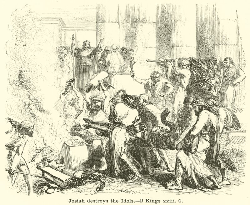 Josias destrói os ídolos, 2 Reis, xxiii, 4 de English School