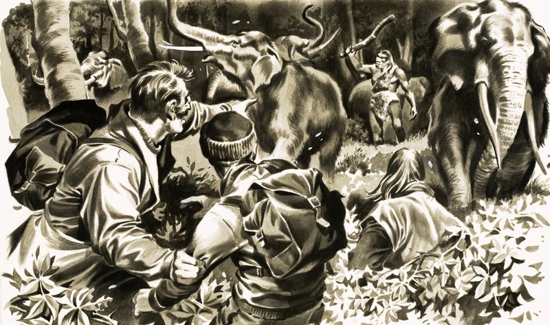 Jornada ao Centro da Terra. Ilustração da série de Jules Verne de English School