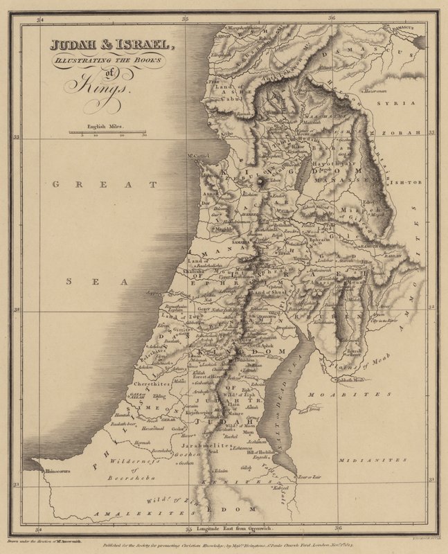 Judá e Israel, ilustrando os livros dos Reis (gravura) de English School