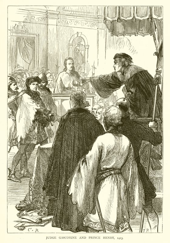 Juiz Gascoigne e o Príncipe Henrique, 1413 de English School