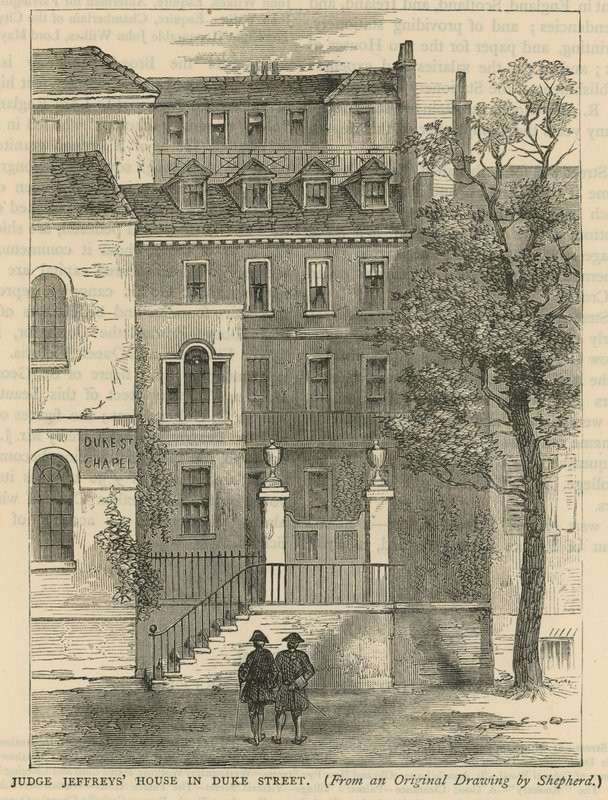 Juiz Jeffreys casa em Duke Street, Londres de English School