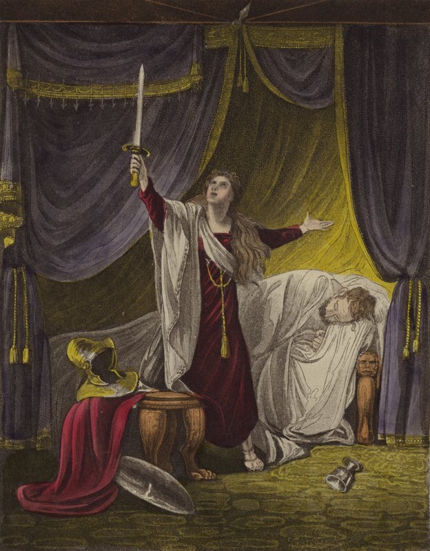 Judith decapitar Holofernes (cor litho) de English School